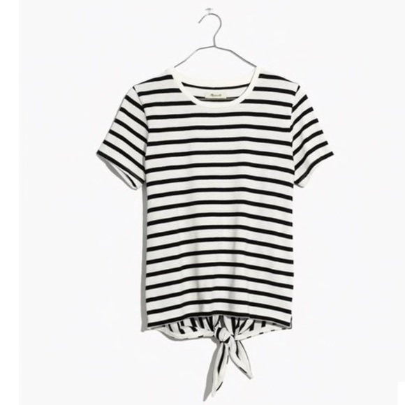 Madewell Tops - Madewell Striped Tie-back Tee Shirt